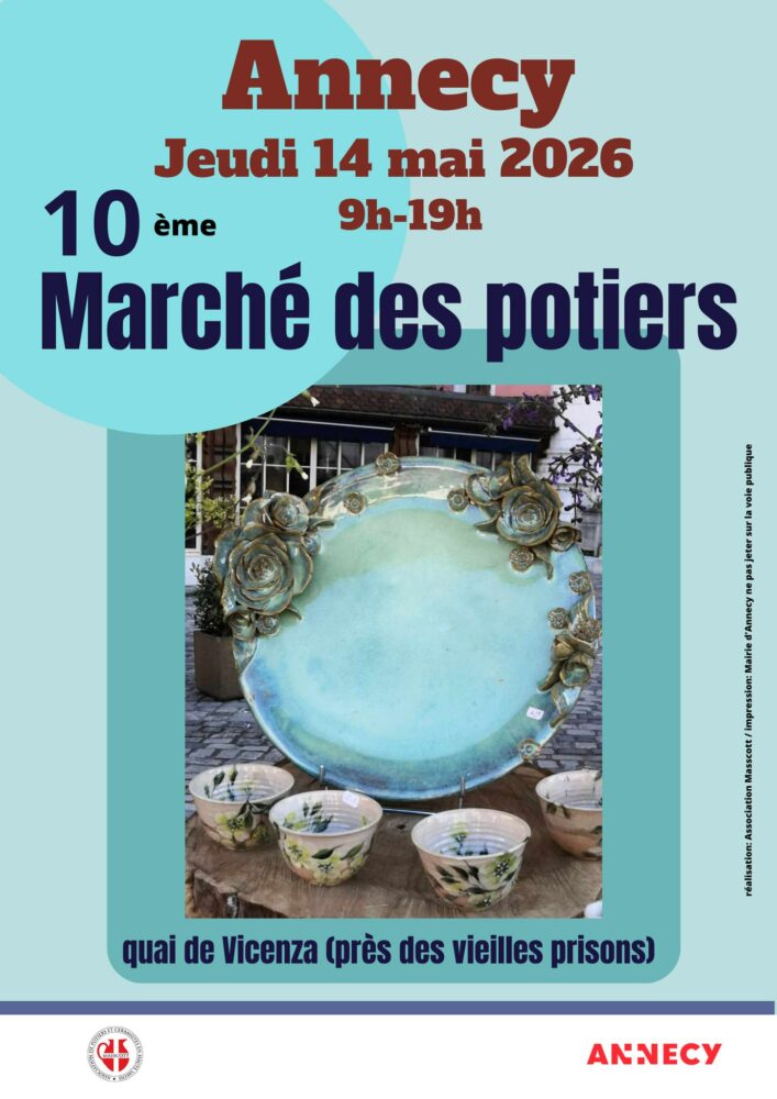affiche du marché des potiers d'Annecy