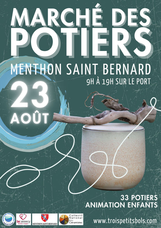 affiche du marché potier de Menthon-Saint-Bernard