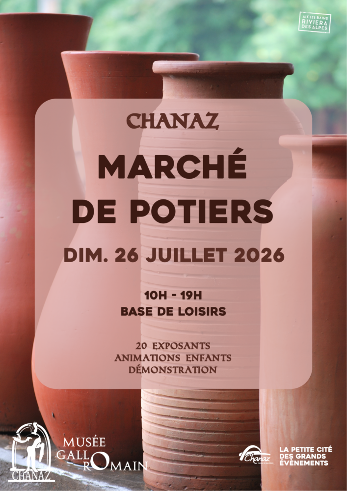 Affiche du marché de potiers de Chanaz 2026